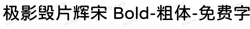 极影毁片辉宋 Bold-粗体字体转换